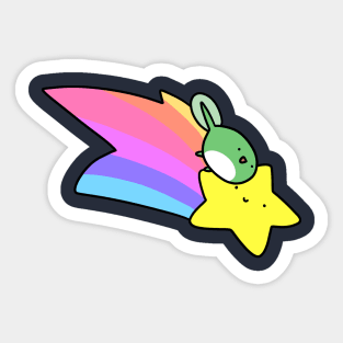 Rainbow Shooting Star Tadpole Sticker